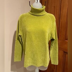 Brand New, NWOT Chico's, Size 1, Cowl Neck Sweater in Green